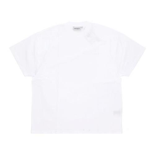 Wit Stone Washed Oversize Tee Carhartt Wip , White , Heren