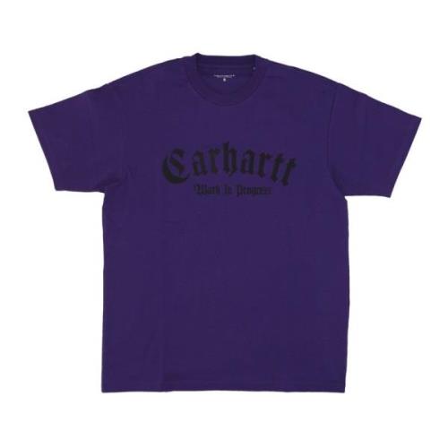 Onyx Tee Heren T-shirt Zwart Carhartt Wip , Purple , Heren