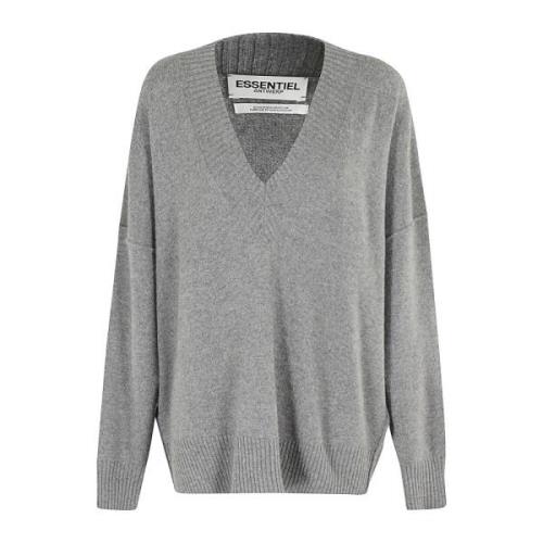 Oversized Gebreide Trui Essentiel Antwerp , Gray , Dames