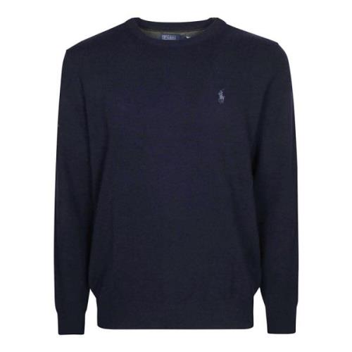 Merino wollen ronde hals trui Ralph Lauren , Blue , Heren