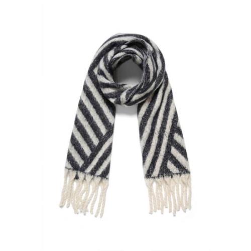 Sjaal met Franjes Donkergrijs/Lichtgrijs Kaffe , Gray , Dames