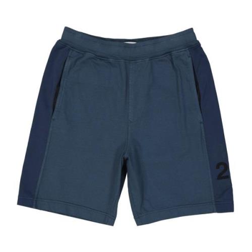 Blauwe Katoenen Shorts Ss22 Stone Island , Blue , Heren