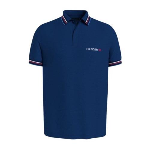 Blauwe Piqué Polo Shirt Tommy Hilfiger , Blue , Heren