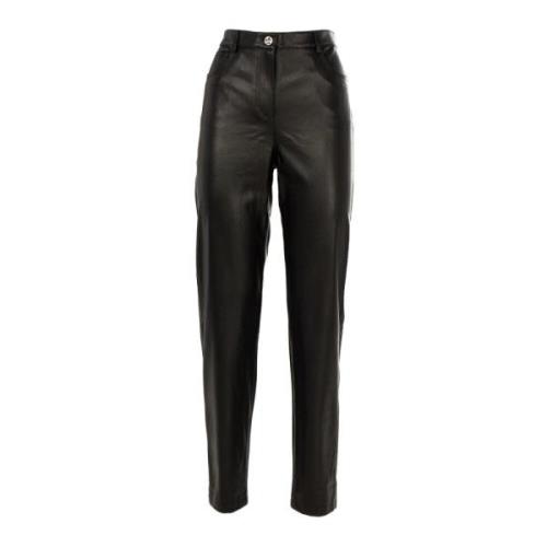 Hoge taille skinny broek voor vrouwen Patrizia Pepe , Black , Dames