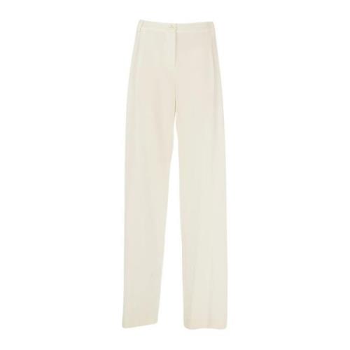 Elegant Wide Leg Summer Pants Patrizia Pepe , White , Dames