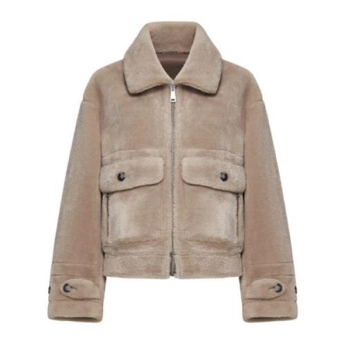 Beige Jassen voor Vrouwen Urbancode , Beige , Dames