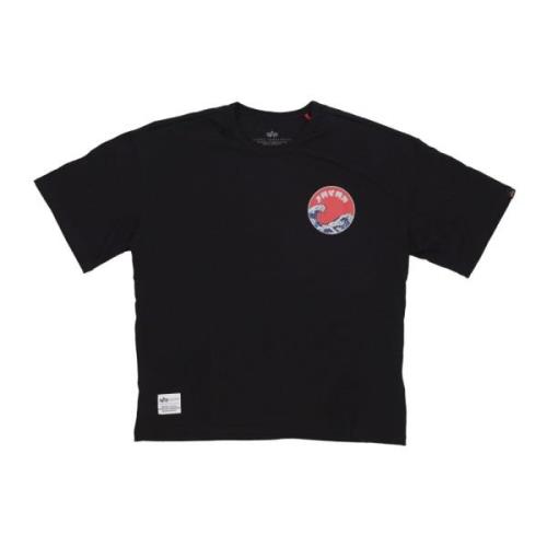 Japanse Wave Warrior Tee Zwart T-shirt Alpha Industries , Black , Here...