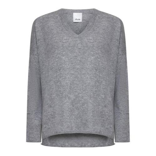 Grijze Sweater Collectie Allude , Gray , Dames