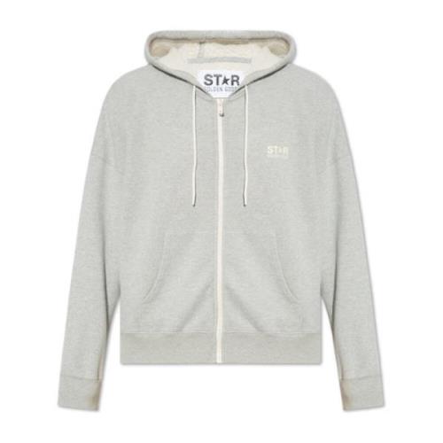 Sweatshirt met Logo Golden Goose , Gray , Heren