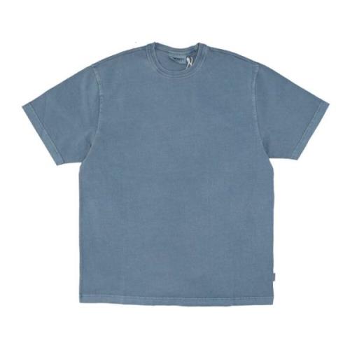 Blauwe Garment Dye Heren T-shirt Carhartt Wip , Blue , Heren