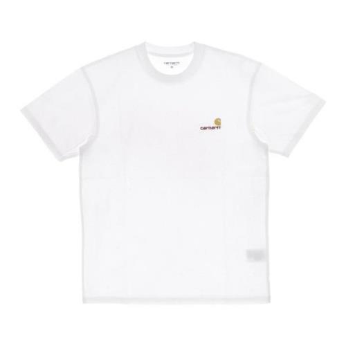 Script Tee Wit Heren T-shirt Carhartt Wip , White , Heren