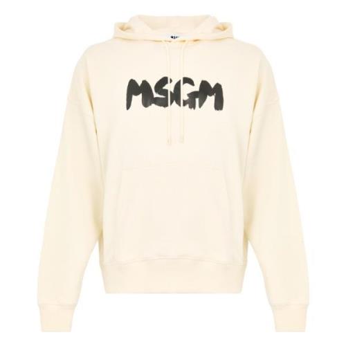 Witte Sweater Collectie Msgm , White , Heren