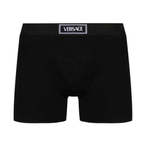 Zwarte Katoenen Briefs Versace , Black , Heren