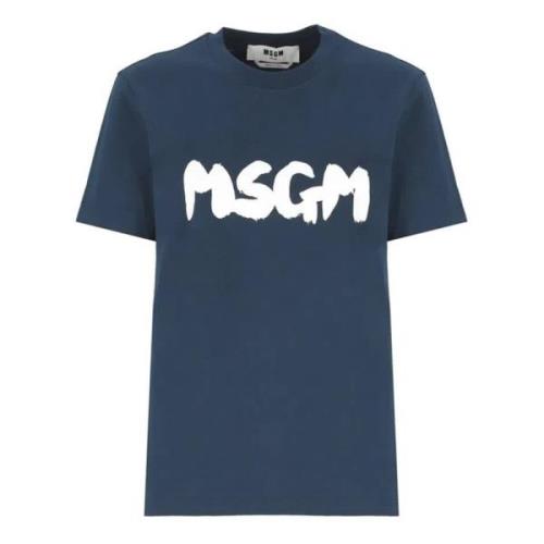 T-Shirts Msgm , Blue , Dames