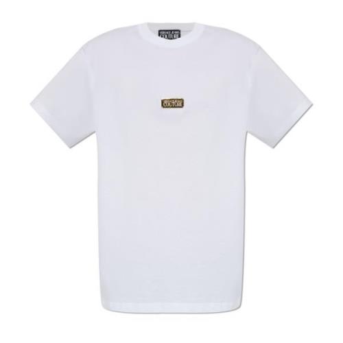 T-shirt met logo Versace Jeans Couture , White , Heren