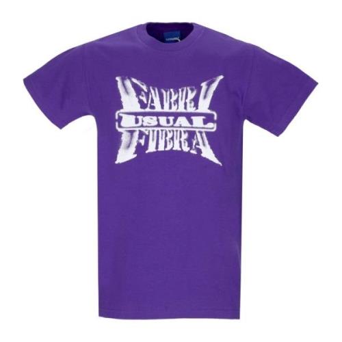 Paarse Teamwork Tee Korte Mouw T-shirt Usual , Purple , Heren