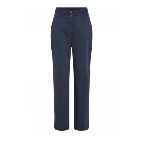 Straight Leg Broek Middernacht Blauw Gustav , Blue , Dames