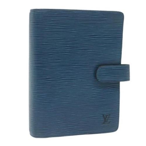 Pre-owned Leather home-office Louis Vuitton Vintage , Blue , Dames