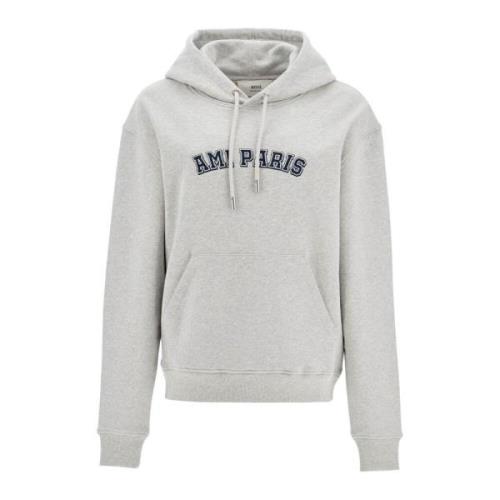 Varsity Hoodie Sweatshirt Ami Paris , Gray , Dames