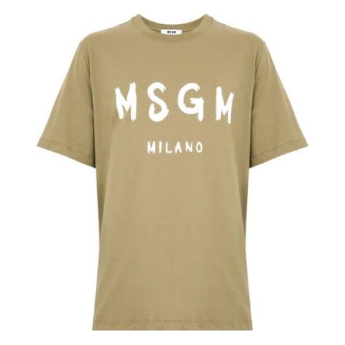 Groene T-shirts en Polos Msgm , Green , Heren