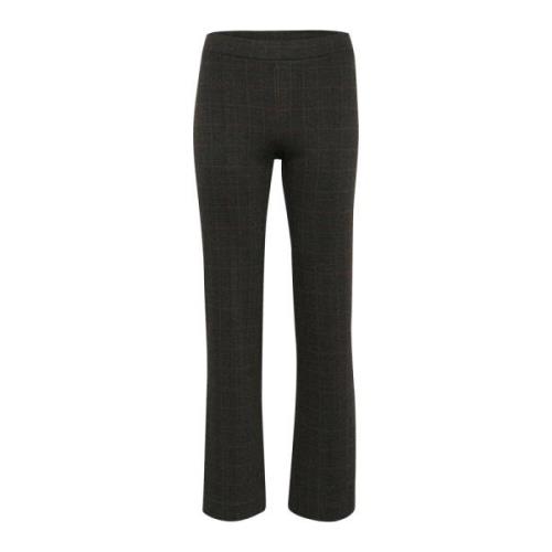 Grijze Geruite Straight-Leg Broek Part Two , Gray , Dames