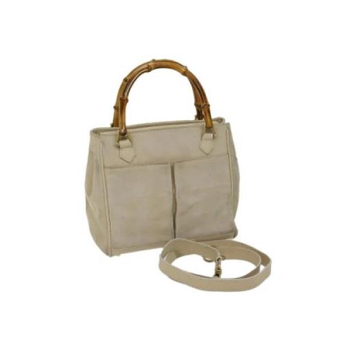 Pre-owned Suede handbags Gucci Vintage , Beige , Dames