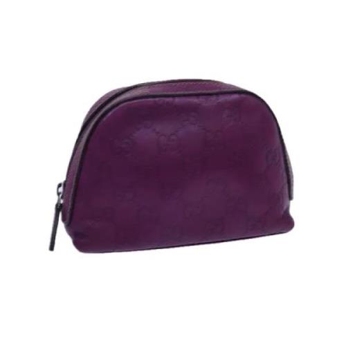 Pre-owned Leather gucci-bags Gucci Vintage , Purple , Dames