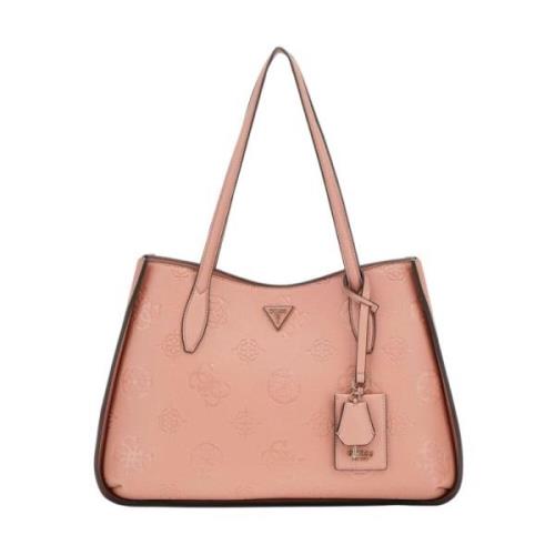 Keandra Tote Bag - Rose Logo Guess , Pink , Dames