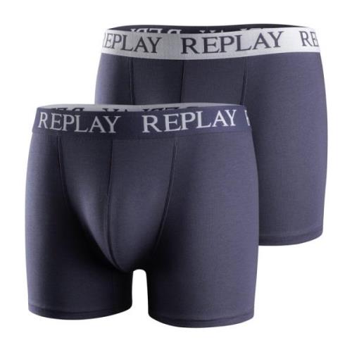 Heren Trunks 2-Pack Replay , Blue , Heren