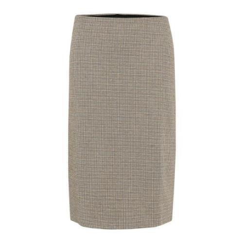 Bruin Geruite Rok Klassieke Stijl Part Two , Brown , Dames