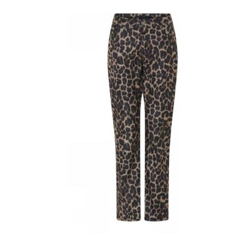 Leo Print Broek C.Ro , Brown , Dames