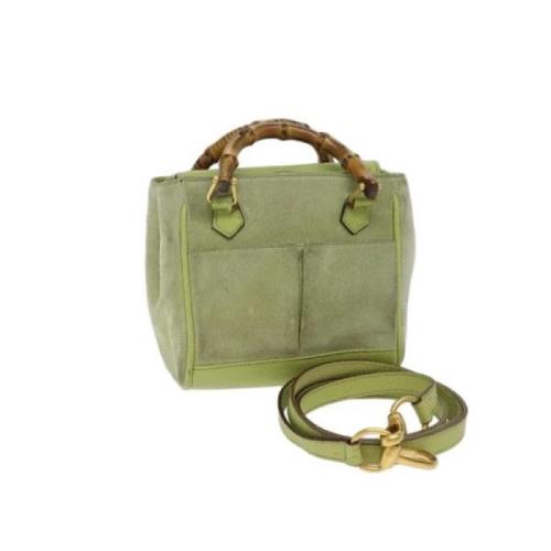 Pre-owned Suede gucci-bags Gucci Vintage , Green , Dames