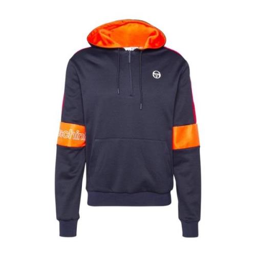 Logo Cross Hoodie - Blauw Sergio Tacchini , Blue , Heren