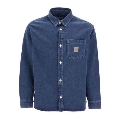 Denim George Overshirt Carhartt Wip , Blue , Heren