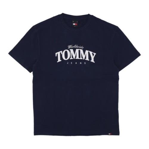 Varsity Luxe Tee Dark Night Navy Tommy Hilfiger , Blue , Heren