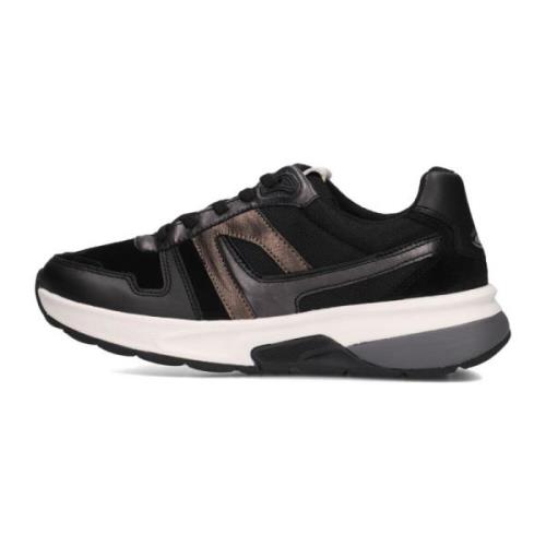 Zwarte Lage Stijlvolle Sneakers Gabor , Black , Dames