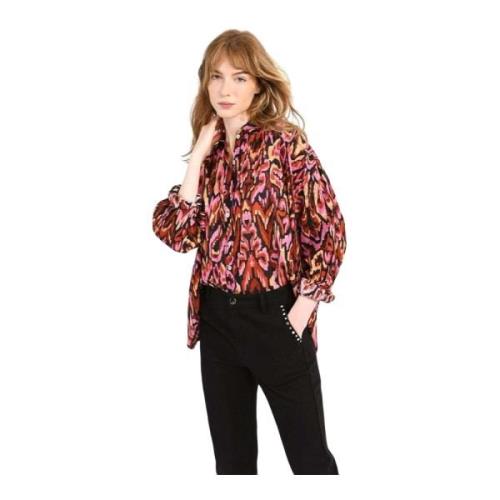 Gedrukte Flowy Blouse - Multicolor Molly Bracken , Multicolor , Dames