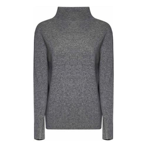 Grijze Melange Wol Kasjmier Turtleneck Sweater Malo , Gray , Dames