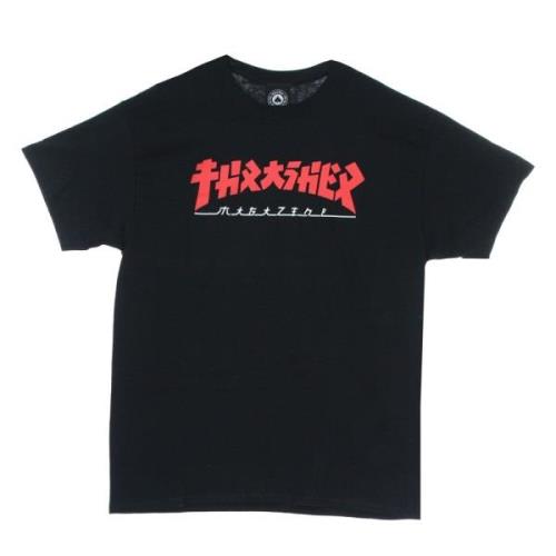 Godzilla Logo Zwart T-shirt Thrasher , Black , Unisex