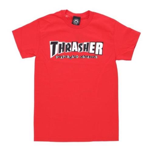 Rode Heren Tee Korte Mouw T-shirt Thrasher , Red , Unisex