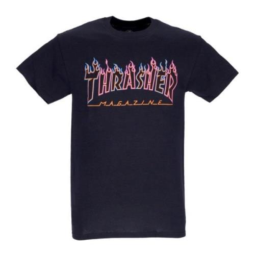 Neon Vlam Heren T-shirt Zwart Thrasher , Black , Unisex