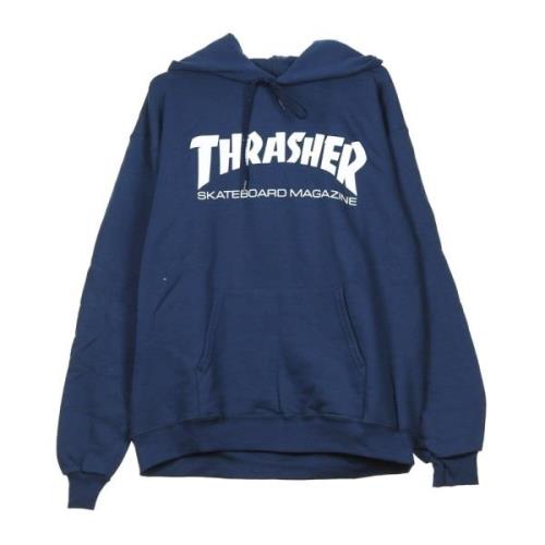 Navy/Wit Hoodie Thrasher , Blue , Unisex