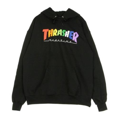 Regenboog Mag Zwart Hoodie Mannen Thrasher , Black , Unisex