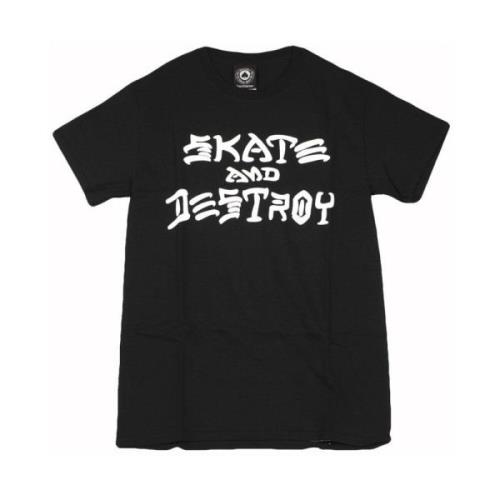 Skate Destroy Tee Zwart/Wit Thrasher , Black , Unisex