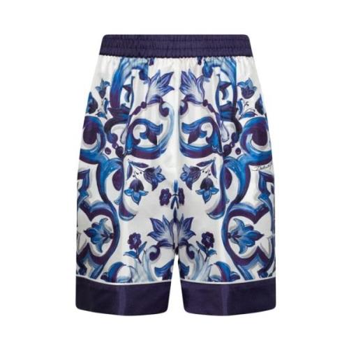 Zijden shorts Dolce & Gabbana , Blue , Dames