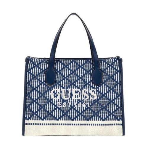 Gevlochten Silvana Handtas - Blauw Guess , Blue , Dames