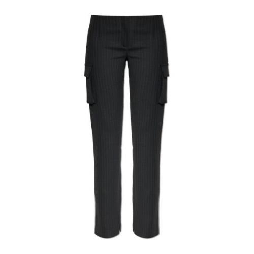 Broek met gestreept patroon Misbhv , Black , Dames