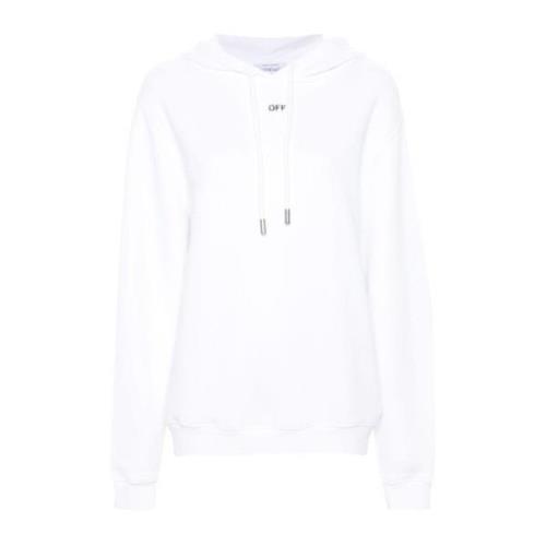 Stijlvolle Hoodie Sweatshirt Off White , White , Dames