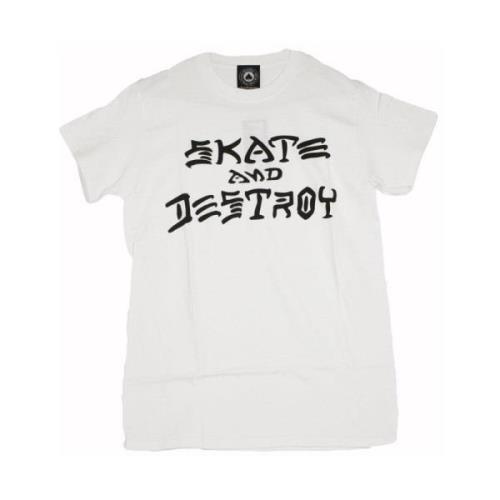 Skate Destroy Grafische T-shirt Thrasher , White , Unisex