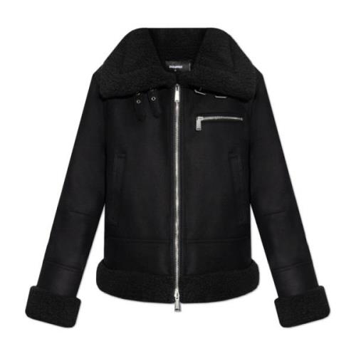 Jas met kraag Dsquared2 , Black , Dames